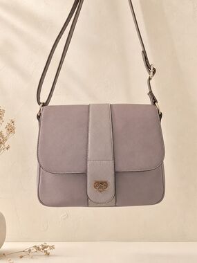 MIA & LUCA Crossbody Bag – Dusty Lavender Vegan Leather